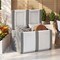 53 Gallon Outdoor Storage Deck Box Waterproof PP Resin Patio Storage Chest Bench Cushion Toy Box for Garden Balcony Poolside Organizer Container